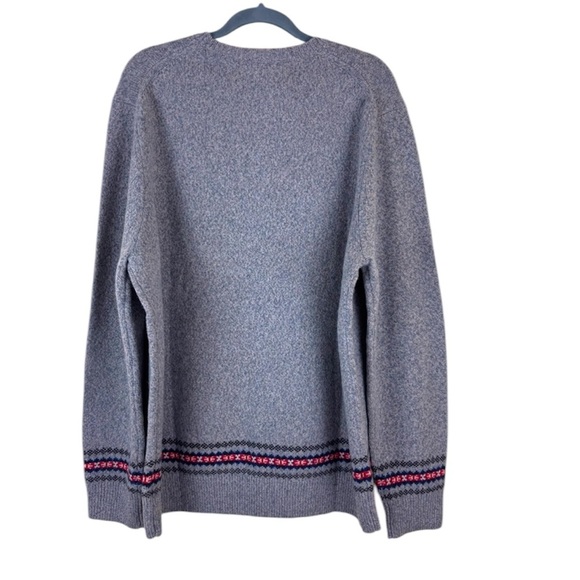 NWT Brooks Brothers Gray Heathered Doft Wool Crew Neck “Ski” Sweater Size XXL - Picture 3 of 15